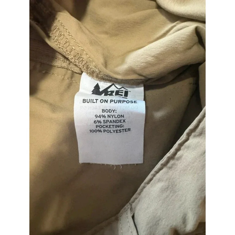 REI Co-op Sahara Convertible Pants Youth Boys Large 14-16 Zip Off Cargo Khaki